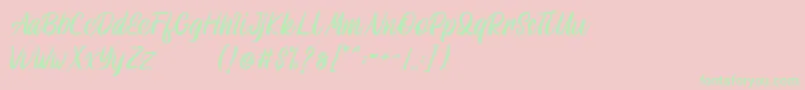 Athenic Font – Green Fonts on Pink Background