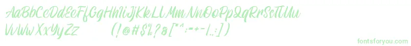 Athenic Font – Green Fonts on White Background