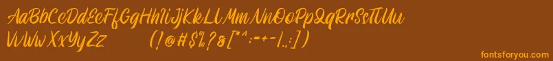 Шрифт Athenic – оранжевые шрифты на коричневом фоне