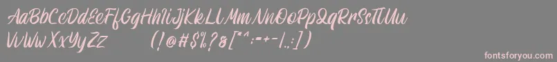 Athenic Font – Pink Fonts on Gray Background