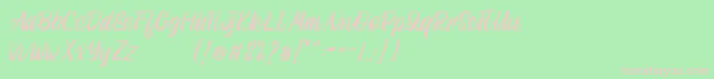 Athenic Font – Pink Fonts on Green Background