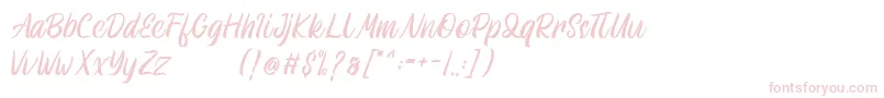 Athenic Font – Pink Fonts on White Background