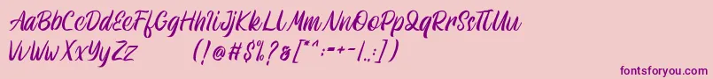 Athenic Font – Purple Fonts on Pink Background