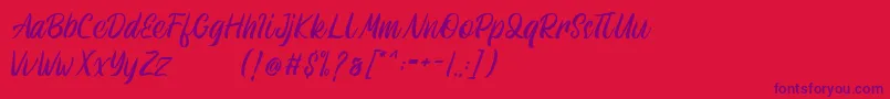 Athenic Font – Purple Fonts on Red Background