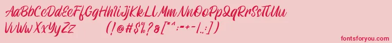 Athenic Font – Red Fonts on Pink Background