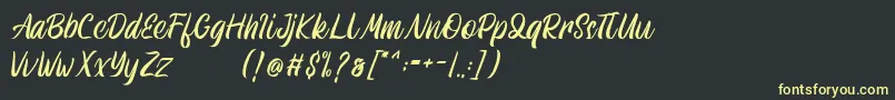 Athenic Font – Yellow Fonts on Black Background