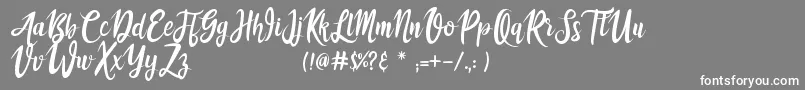 フォントathika – 灰色の背景に白い文字