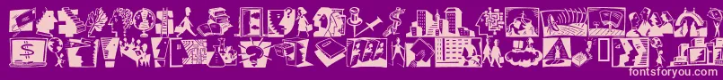 Weitere Informationen zur DfProfessnlConnectionsItctt-Schriftart DfProfessnlConnectionsItctt-Schriftart – Rosa Schriften auf violettem Hintergrund