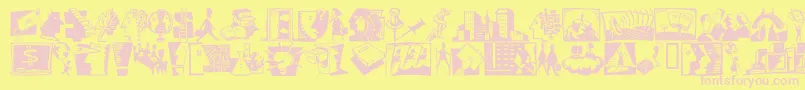 Weitere Informationen zur DfProfessnlConnectionsItctt-Schriftart DfProfessnlConnectionsItctt-Schriftart – Rosa Schriften auf gelbem Hintergrund