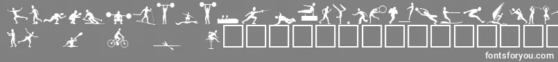 フォントAthletes – 灰色の背景に白い文字