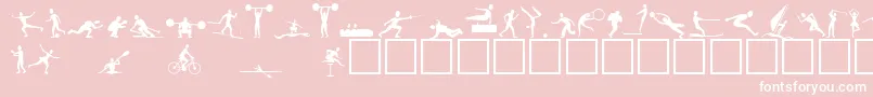 Athletes Font – White Fonts on Pink Background