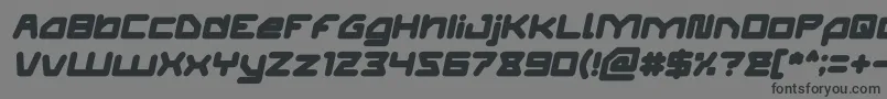 Шрифт ATHLETIC Bold Italic – чёрные шрифты на сером фоне