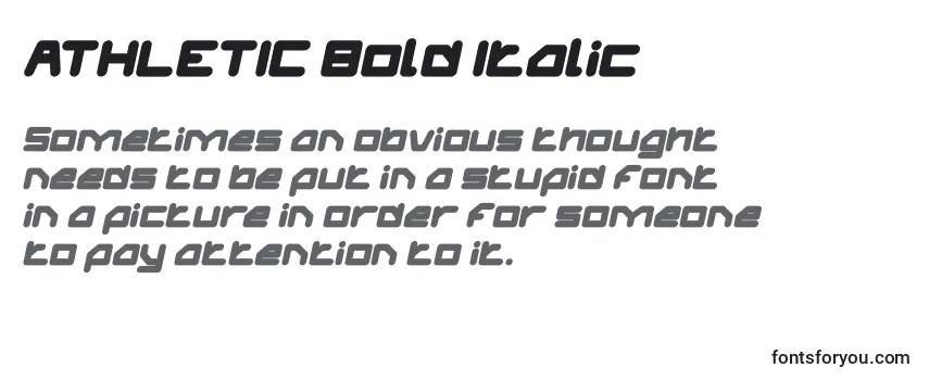 Шрифт ATHLETIC Bold Italic