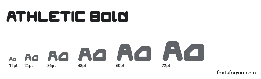 Размеры шрифта ATHLETIC Bold