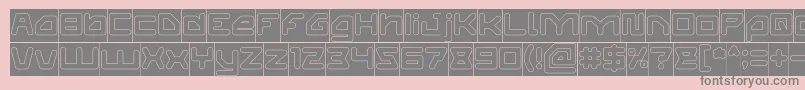 ATHLETIC Hollow Inverse Font – Gray Fonts on Pink Background