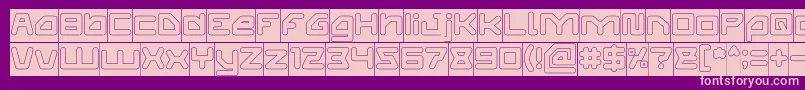 ATHLETIC Hollow Inverse Font – Pink Fonts on Purple Background