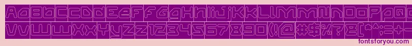 ATHLETIC Hollow Inverse Font – Purple Fonts on Pink Background