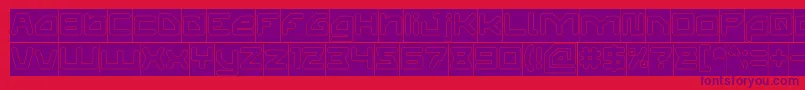ATHLETIC Hollow Inverse Font – Purple Fonts on Red Background