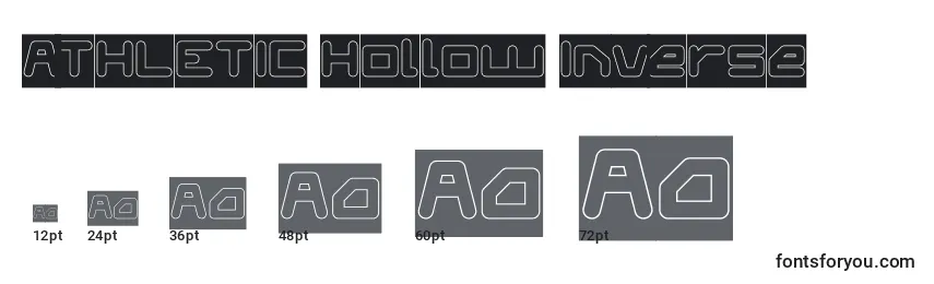 ATHLETIC Hollow Inverse Font Sizes