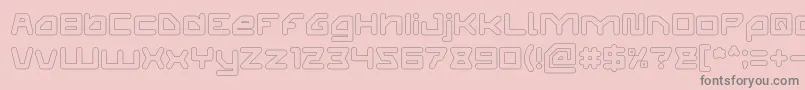 ATHLETIC Hollow Font – Gray Fonts on Pink Background