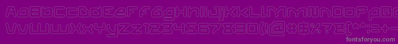 ATHLETIC Hollow Font – Gray Fonts on Purple Background