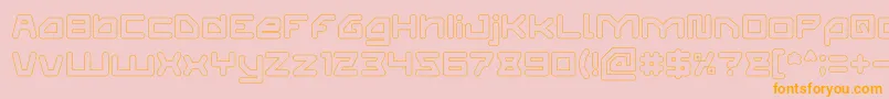 ATHLETIC Hollow Font – Orange Fonts on Pink Background