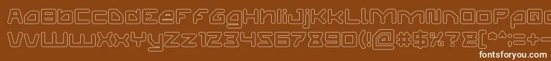 ATHLETIC Hollow Font – White Fonts on Brown Background