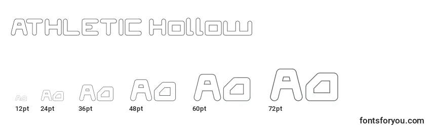 ATHLETIC Hollow Font Sizes