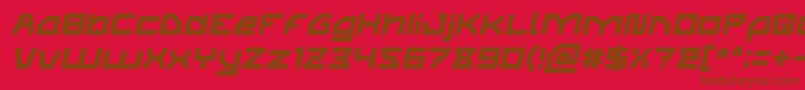 Police ATHLETIC Italic – polices brunes sur fond rouge
