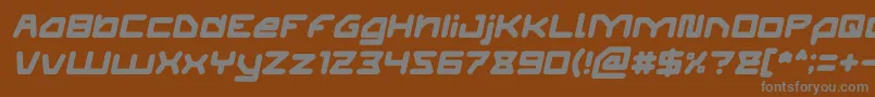 Шрифт ATHLETIC Italic – серые шрифты на коричневом фоне