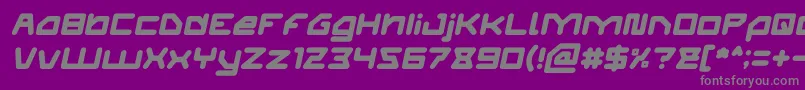 fuente ATHLETIC Italic – Fuentes Grises Sobre Fondo Morado