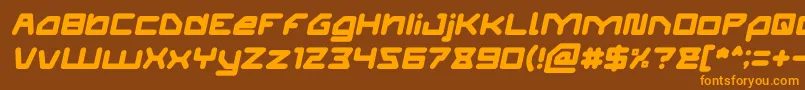En savoir plus sur la police ATHLETIC Italic Police ATHLETIC Italic – polices orange sur fond brun