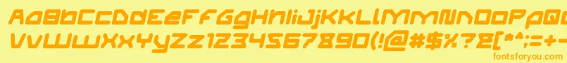 En savoir plus sur la police ATHLETIC Italic Police ATHLETIC Italic – polices orange sur fond jaune