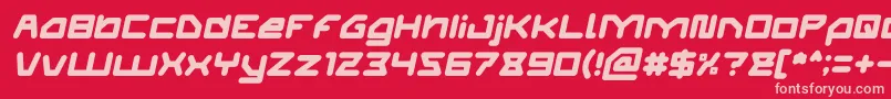 フォントATHLETIC Italic – 赤い背景にピンクのフォント