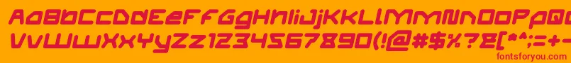 ATHLETIC Italic Font – Red Fonts on Orange Background
