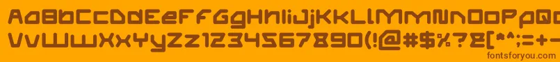 ATHLETIC Light Font – Brown Fonts on Orange Background