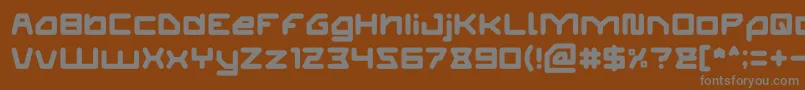 ATHLETIC Light-fontti – harmaat kirjasimet ruskealla taustalla