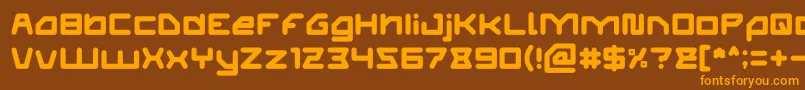 ATHLETIC Light Font – Orange Fonts on Brown Background
