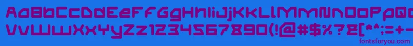 Шрифт ATHLETIC Light – фиолетовые шрифты на синем фоне