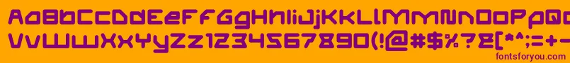 ATHLETIC Light-fontti – violetit fontit oranssilla taustalla