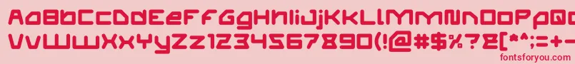 ATHLETIC Light-fontti – punaiset fontit vaaleanpunaisella taustalla