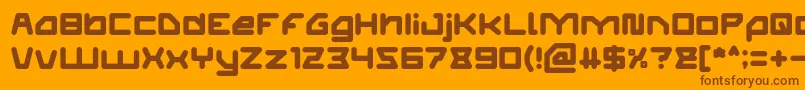 ATHLETIC Font – Brown Fonts on Orange Background