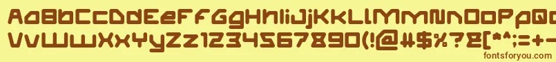 ATHLETIC Font – Brown Fonts on Yellow Background