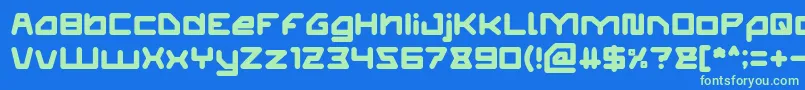 ATHLETIC Font – Green Fonts on Blue Background