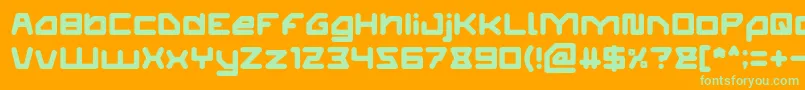 ATHLETIC Font – Green Fonts on Orange Background