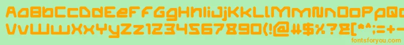 ATHLETIC Font – Orange Fonts on Green Background