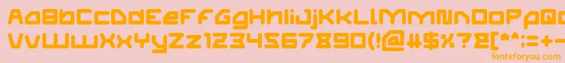 ATHLETIC Font – Orange Fonts on Pink Background
