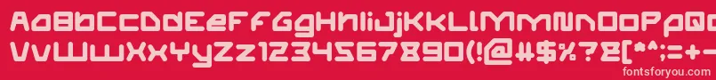 ATHLETIC Font – Pink Fonts on Red Background