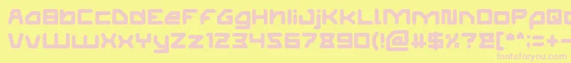 ATHLETIC Font – Pink Fonts on Yellow Background