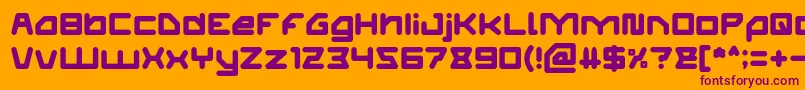 ATHLETIC Font – Purple Fonts on Orange Background